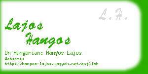 lajos hangos business card